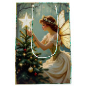 Mooie Betoverde Engel Fee Kerstmis Medium Cadeauzakje (Achterkant)