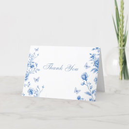 Mooie betoverde  lentebloemen bruiloft bedankkaart
