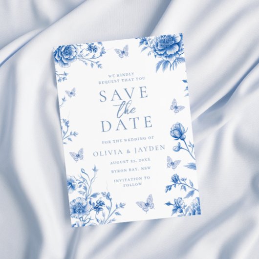 Mooie betoverde lentebloemen bruiloft save the date