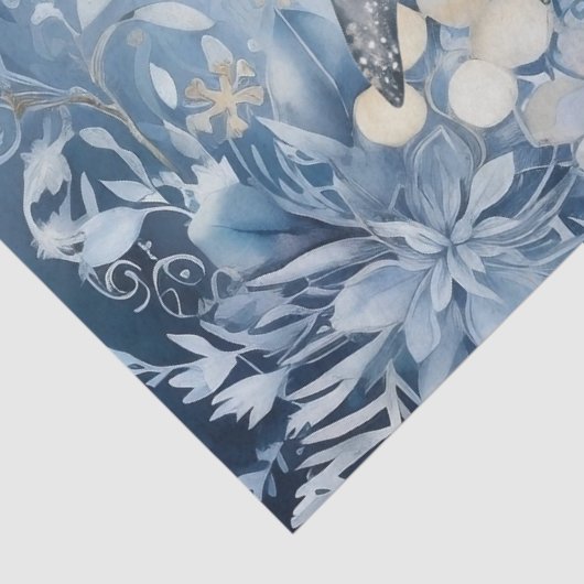 Mooie betoverde lichtblauwe kerstfee tissuepapier (Detail)