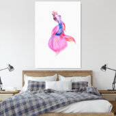 Mooie Betta Fish Canvas Afdruk (Insitu (Slaapkamer))