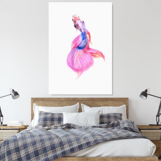 Mooie Betta Fish Canvas Afdruk (Insitu (Slaapkamer))