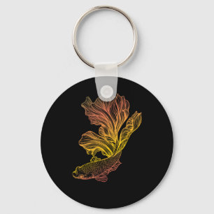 Mooie Betta Vis Vechtende Siamese Halfmoon Gif Sleutelhanger