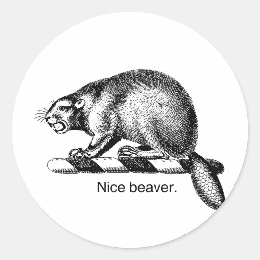 MOOIE BEVER -.png Ronde Sticker (Voorkant)