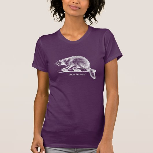 MOOIE BEVER - WIT -.png T-shirt (Voorkant)