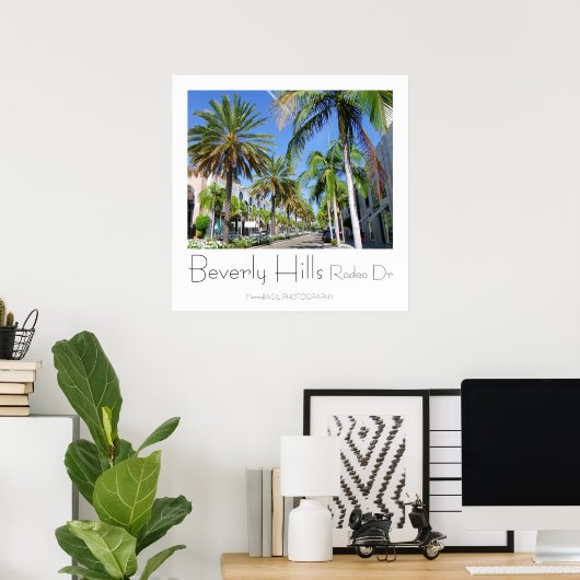 Mooie Beverly Hills/Rodeo Dr. Poster! Poster (Thuiskantoor)