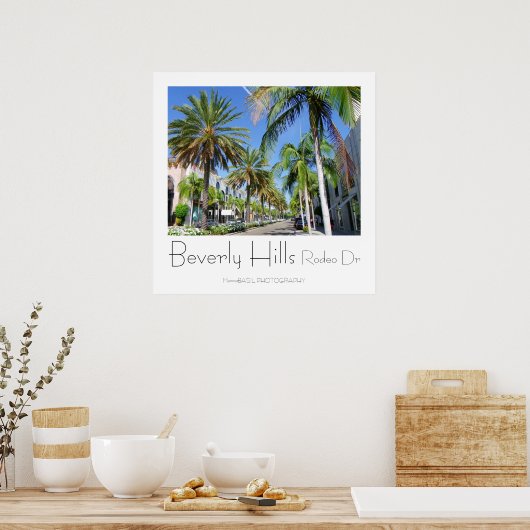 Mooie Beverly Hills/Rodeo Dr. Poster! Poster (Keuken)