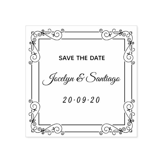 Mooie Bewaar de datum Rubberstempel (Afrduk)