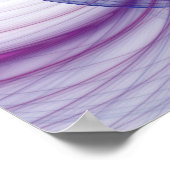 Mooie bewegingen Abstract fractaal kunstlicht roze Poster (Hoek)