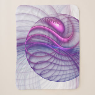 Mooie bewegingen Abstract fractaal kunstlicht roze Sherpa Deken