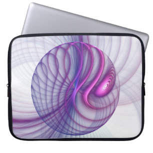 Mooie Bewegingen Abstracte Fractale Kunst Roze Laptop Sleeve