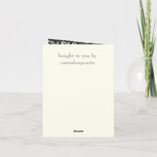 Mooie bewerkbare kant kaart (Achterkant)