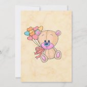 Mooie bewerkbare neutrale babyshower uitnodiging (Achterkant)