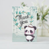 Mooie bewerkbare panda bedankkaart (Staand voorkant)