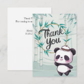 Mooie bewerkbare panda bedankkaart (Voorkant / Achterkant)