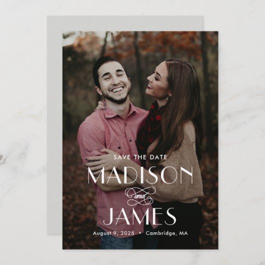 Mooie bewerkbare Uniekleur bespaart de Kaart Datum (Voorkant / Achterkant)