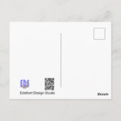 Mooie Big Blue Yellow Dragonfly DIY Briefkaart (Achterkant)