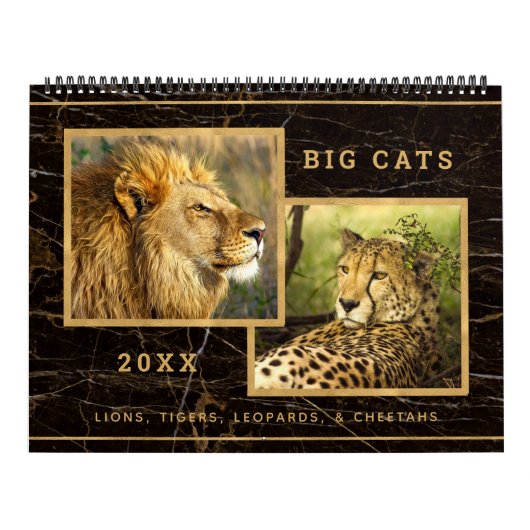 Mooie Big Cats Photo Afbeelding Calendar Kalender (Hoes)