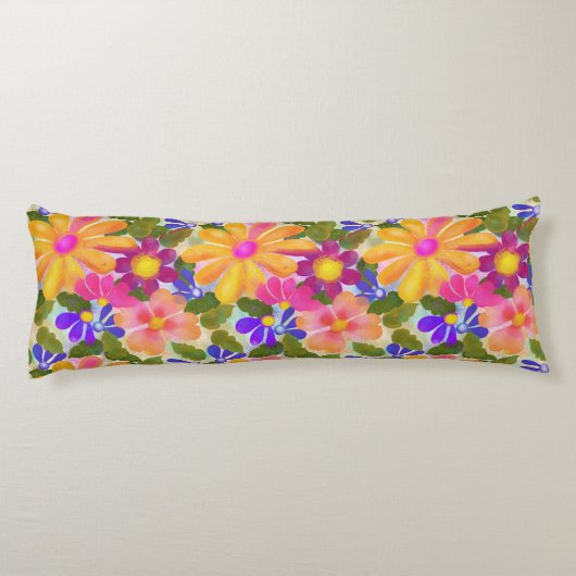 Mooie Big Flowers Lichaamskussen (Achterkant)