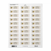 Mooie Bij Retouradreslabels Etiket (Full Sheet)