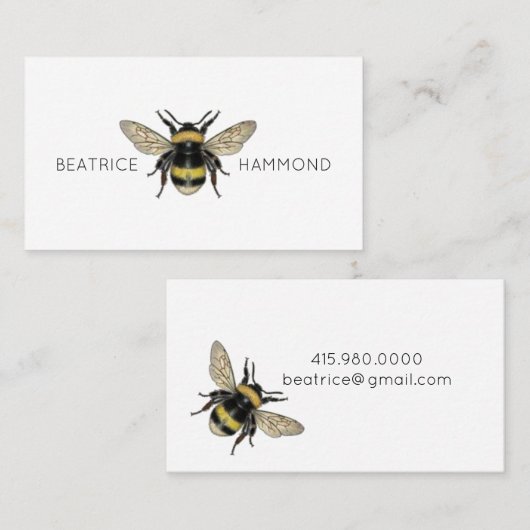 Mooie bij visitekaartje (Voorkant / Achterkant)