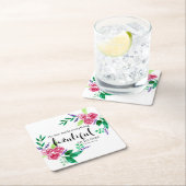 Mooie bijbelse Waterverf Floral Lettering Kartonnen Onderzetters (Insitu)