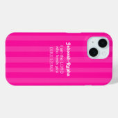 Mooie Bijbeltekst Gestreepte Roze Christelijke Case-Mate iPhone Case (Achterkant (horizontaal))