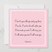 Mooie Bijbelvers citat uit Jesaja 46:4 (Voorkant)