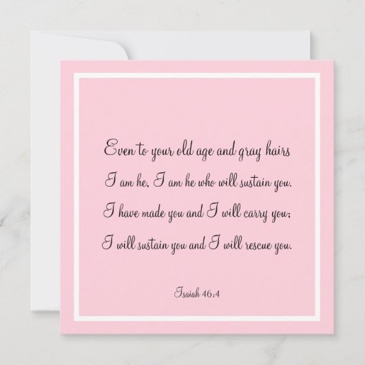 Mooie Bijbelvers citat uit Jesaja 46:4 (Voorkant)