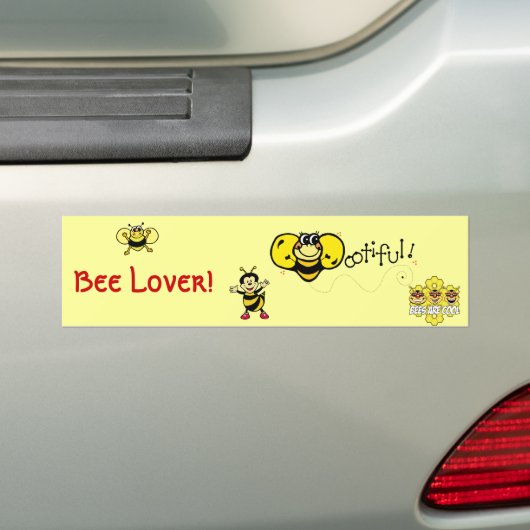 Mooie bijen bumpersticker (Op auto)