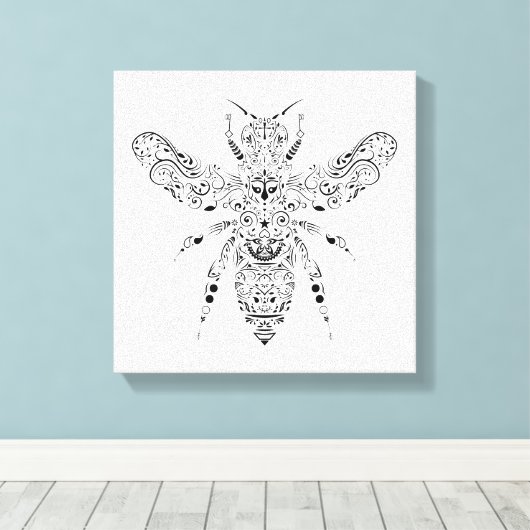 mooie bijen canvas afdruk (Insitu (Houten vloer))