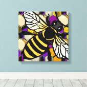 Mooie bijen canvas afdruk (Insitu (Houten vloer))