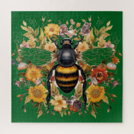 Mooie bijen en wilde bloemen legpuzzel