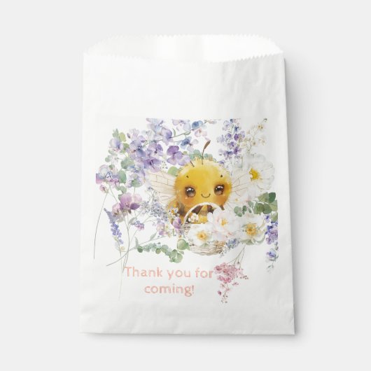 Mooie bijen gunst zakken bedankzakje (Voorkant)