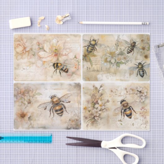 Mooie bijen tissuepapier (Craft)