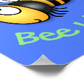 Mooie bijenvriendelijke illustratie van de cartoon poster (Hoek)