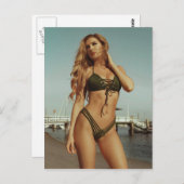 Mooie bikini-meid briefkaart (Voorkant / Achterkant)