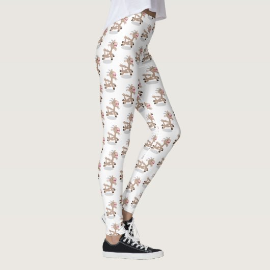 Mooie billy geit cartoon illustratie leggings (Rechts)