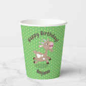 Mooie billy geit cartoon illustratie papieren bekers (Achterkant)