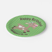 Mooie billy geit cartoon illustratie papieren bordje (Gekanteld)