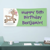 Mooie billy geit cartoon illustratie spandoek (Beurs)