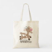 Mooie billy geit cartoon illustratie tote bag (Achterkant)