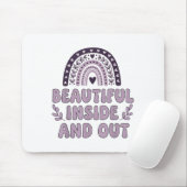 Mooie binnen en buiten Schattigee regenboog lavend Muismat (Met muis)