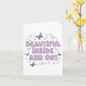 Mooie binnen en buiten Schattigee vlinderlavendel  Kaart (Gele Bloem)