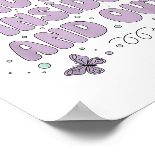 Mooie binnen en buiten Schattigee vlinderlavendel  Poster (Hoek)