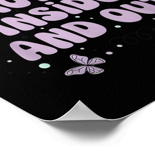 Mooie binnen en buiten Schattigee vlinderlavendel  Poster (Hoek)