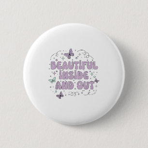 Mooie binnen en buiten Schattigee vlinderlavendel  Ronde Button 5,7 Cm