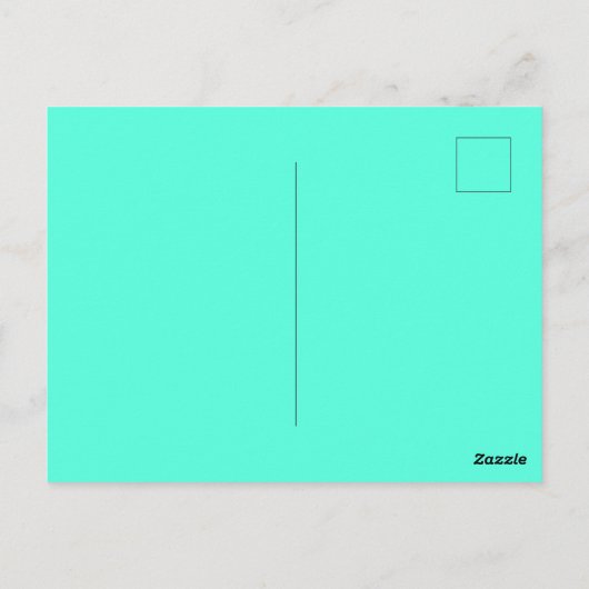 Mooie binnenkant en uit Cute Quote Turquoise Briefkaart (Achterkant)