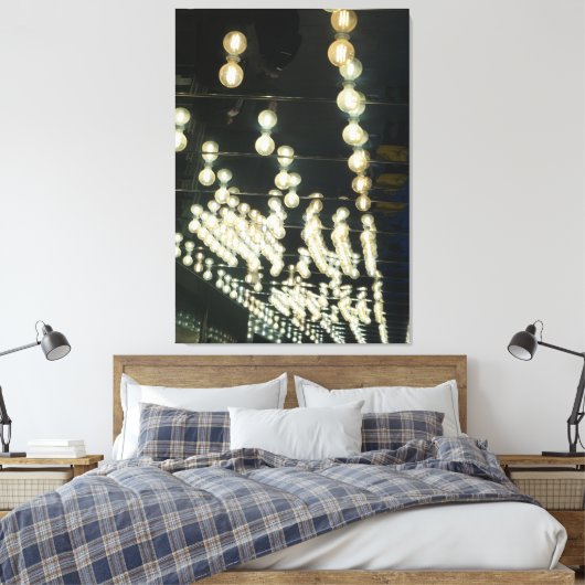 Mooie bioscooplichten canvas afdruk (Insitu (Slaapkamer))