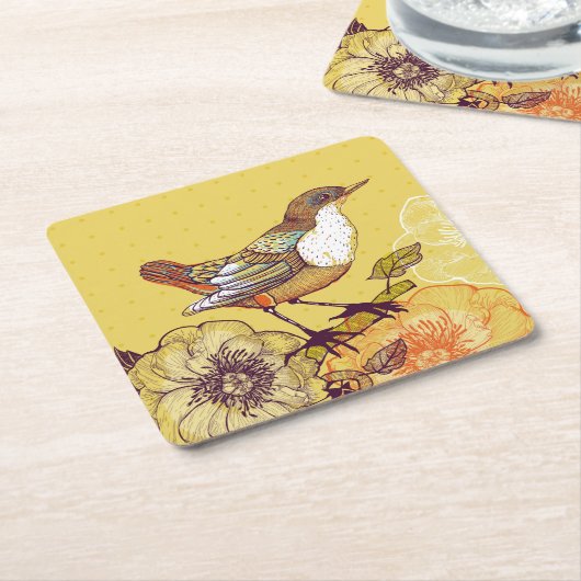 Mooie Bird Onderzetter Set (Schuin)